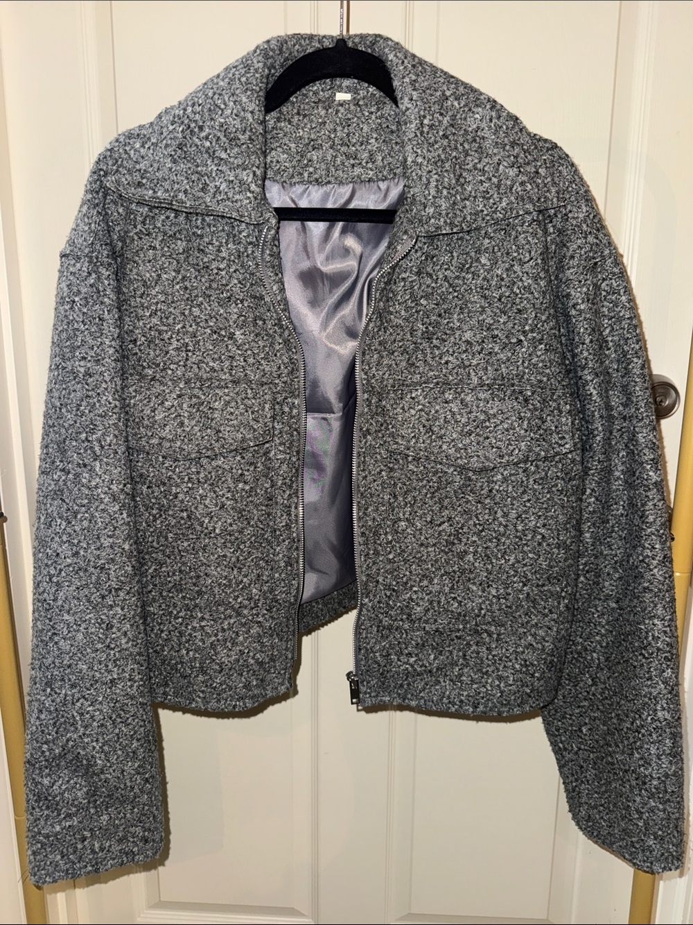 Gray Women's Zip-Front Jacket